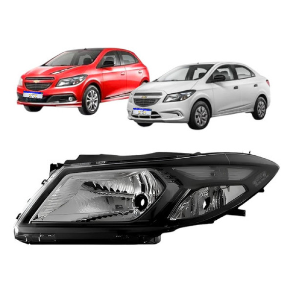 Farol Onix Prisma Lt Ltz Joy Mascara Negra 2013 A 2019 Le