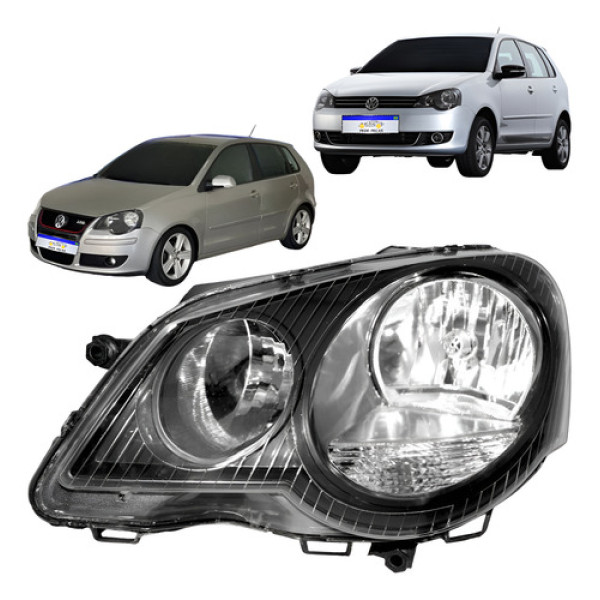 Farol Volkswagen Polo 2007 2008 2009 2010 2011 A 2015 L.e Esquerdo