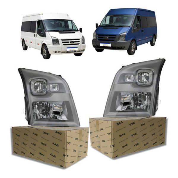 Farol Transit 2009 2010 A 2014 Par Novo Elétrico C/motor Ambos Lados
