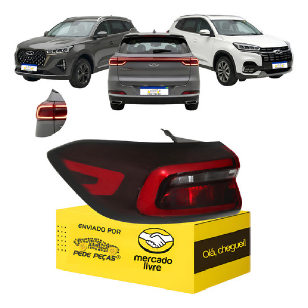 Lanterna Sinaleira Tiggo 7 8 2023 2024 2025 2026 L.e Novo Esquerdo/motorista Vermelho