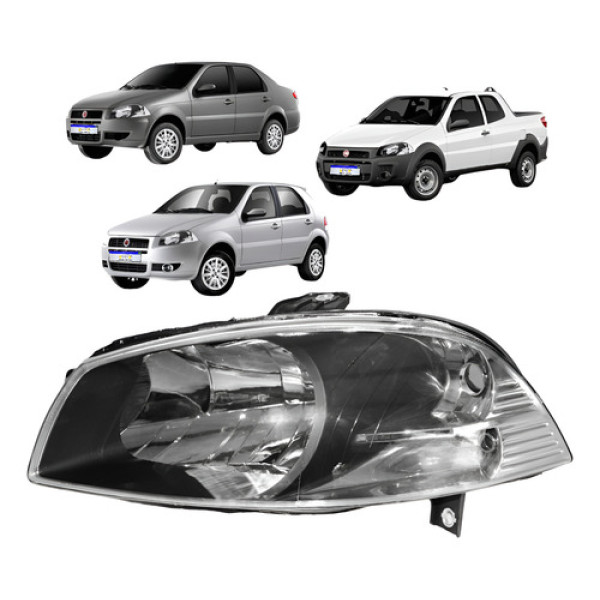 Farol Fiat Palio 2008 2009 2010 2011 2012 Dianteiro Novo L.e Esquerdo