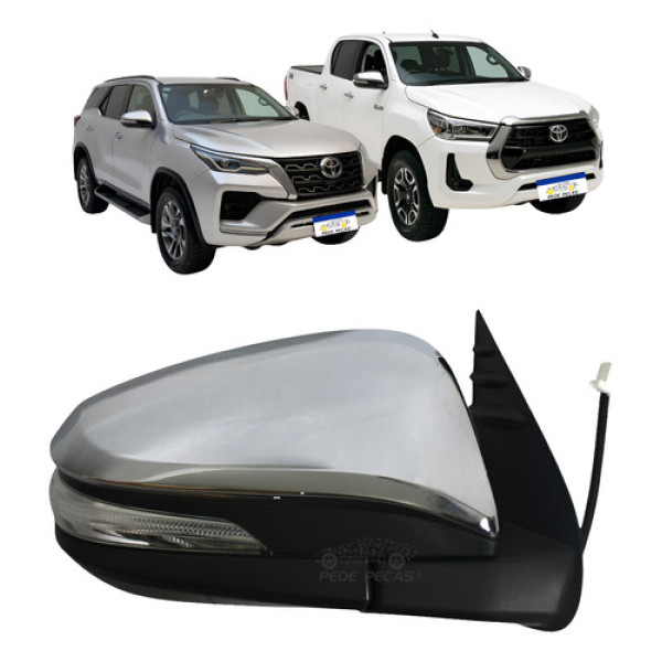 Retrovisor Direito Elétrico Toyota Sw4 Hilux 2016 A 2025 Direito/passageiro