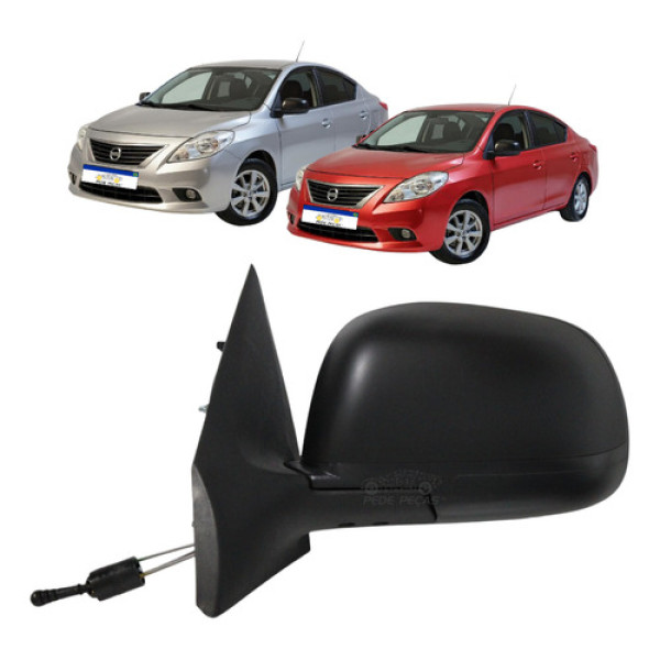Retrovisor Le Nissan Versa 2012 2013 2014 Manual C/controle 