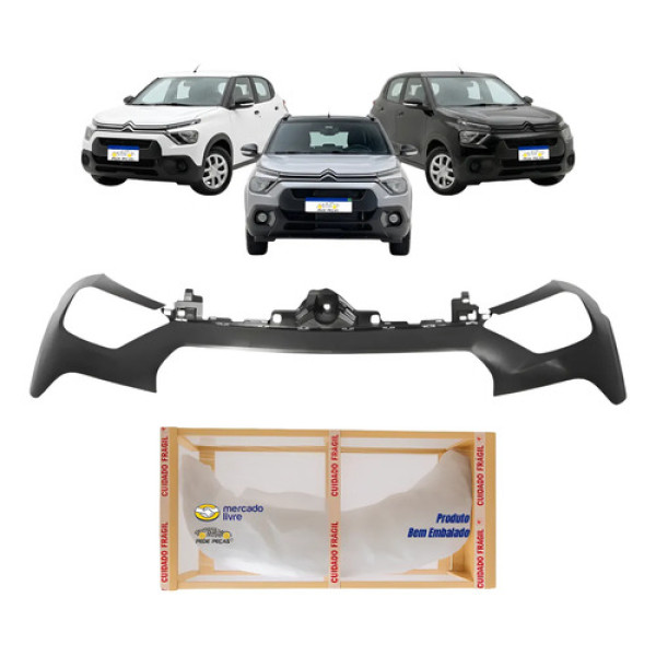 Parachoque Dianteiro Superior Citroen C3 2022 23 24 25 2026 Preto Liso Para Pintura