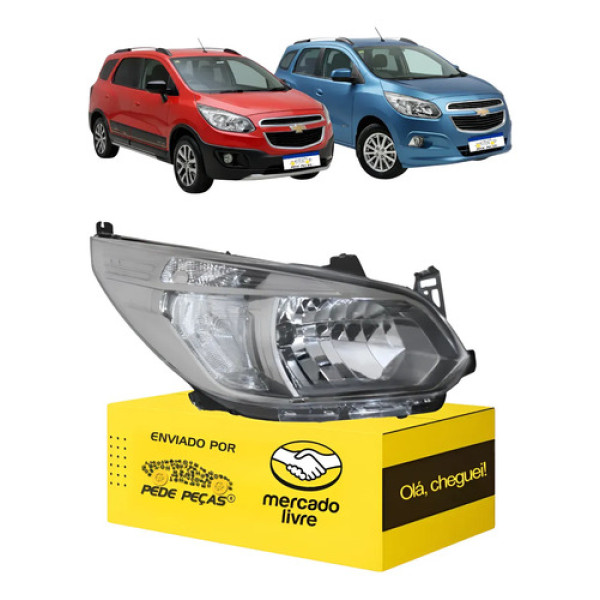 Farol Chevrolet Spin 2012 2013 2014 2015 A 2018 Cromomix L.d Direito/passageiro