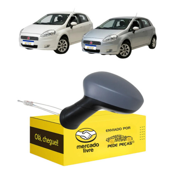 Retrovisor Fiat Punto 2008 09 10 11 2012 Novo Manual L.e