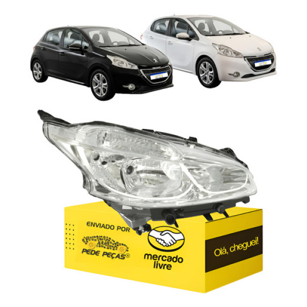 Farol Sinaleira Peugeot 208 2013 2014 2015 2016 S/ Led L.d Direito/passageiro