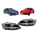 Farol Foco Duplo Mascara Negra Jetta 2011 A 2016 Par Novo Ambos Lados