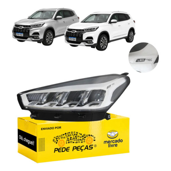 Farol Chery Tiggo 8 2020 A 2025 Founders Txs Max Le Esquerdo/motorista