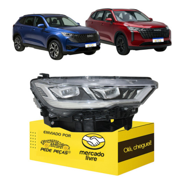 Farol Gwm Haval H6 2023 2024 2025 2026 Full Led Novo L.d Direito/passageiro