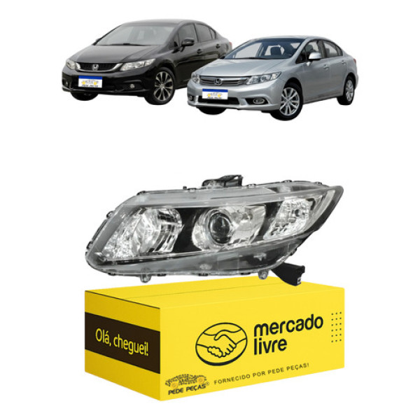 Farol Honda Civic G9 2012 2013 2014 2015 2016 Lado Esquerdo Esquerdo