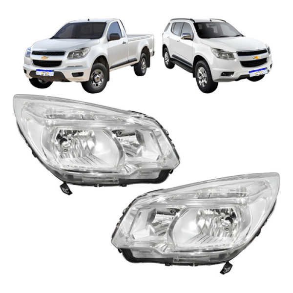 Par Farol Chevrolet S10 Trailblazer Lt Ls 2012 2013 A 2016 Ambos Lados