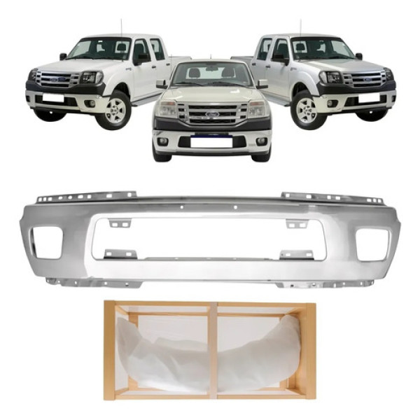 Parachoque Dianteiro Ford Ranger 2010 2011 2012 Cromado Novo Cromado