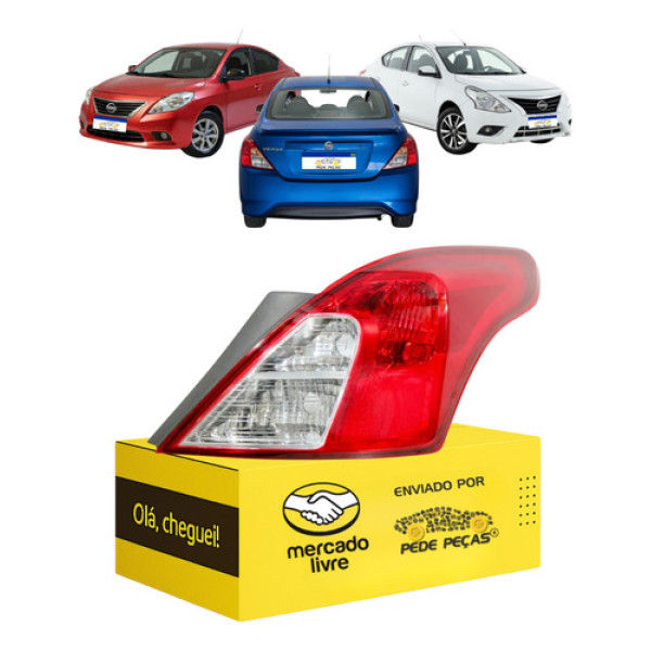 Lanterna Versa 2012 13 14 15 A 18 19 2020 Sinaleira Direita Direito/passageiro Vermelho