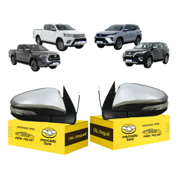 Par Retrovisor Hilux E Sw4 2016 A 21 22 23 24 2025 Retratil