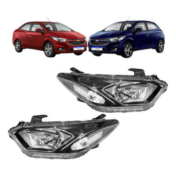 Farol Onix Prisma Ltz Activ Friso Cromado 2017 2018 A 21 Led