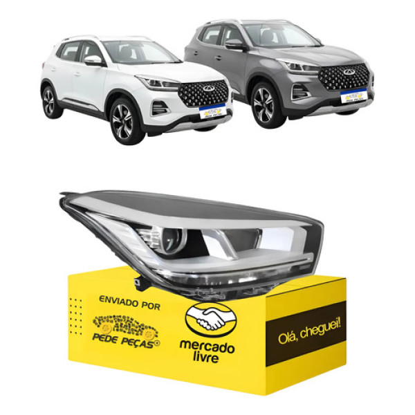 Farol Sinaleira Tiggo 5x Pro 2023 2024 2025 2026 S/led L.d Direito/passageiro