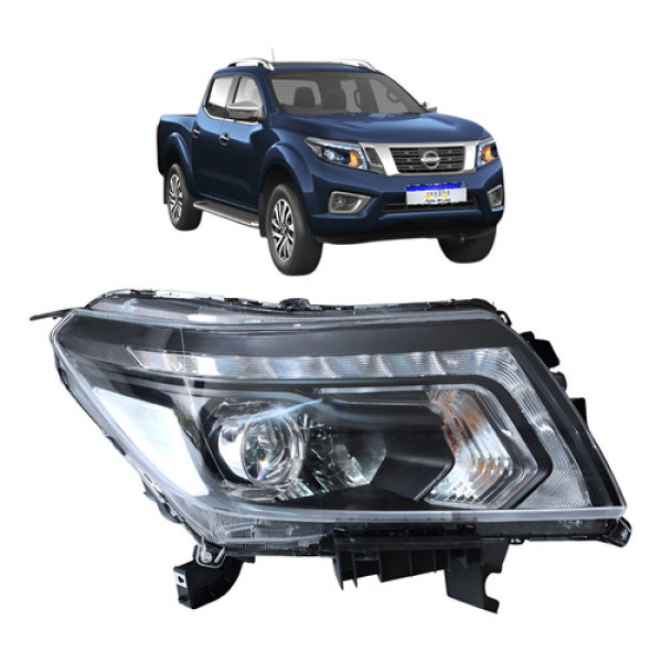 Farol Nissan Frontier 2017 2018 2019 A 2022 Mascara Negra Ld Direito/passageiro