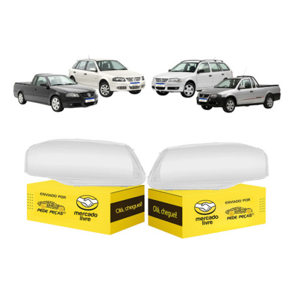 Par Lente Farol G4 Gol Saveiro Voyage 2006 07 08 09 A 2014