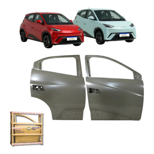 Par Porta Dianteira/traseira Dolphin Mini 2024 2025 2026 L.d Dianteira Direito/passageiro Cinza