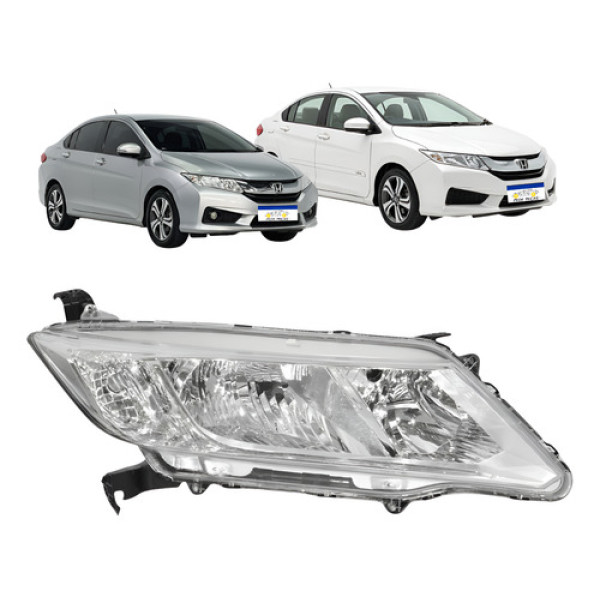 Farol City 2015 2016 2017 Cromado Novo Eletrico L.d - Direito/passageiro