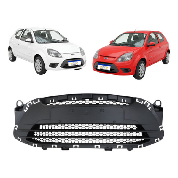 Grade Central Dianteira Ford Ka 2012 2013 2014 Preto Novo