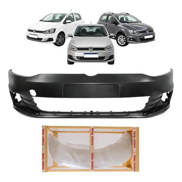 Parachoque Dianteiro Fox 2015 2016 2017 2018 2019 20 21 2022 Preto Liso Para Pintura
