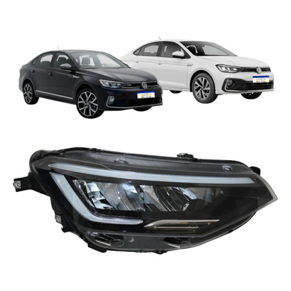 Farol Sinaleira Vw Virtus 2023 2024 2025 2026 Full Led Ld Direito/passageiro