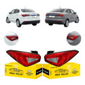 Par Sinaleira Traseira Fiat Cronos 2018 A 2026 C/led Fumê Ambos Lados Vermelho