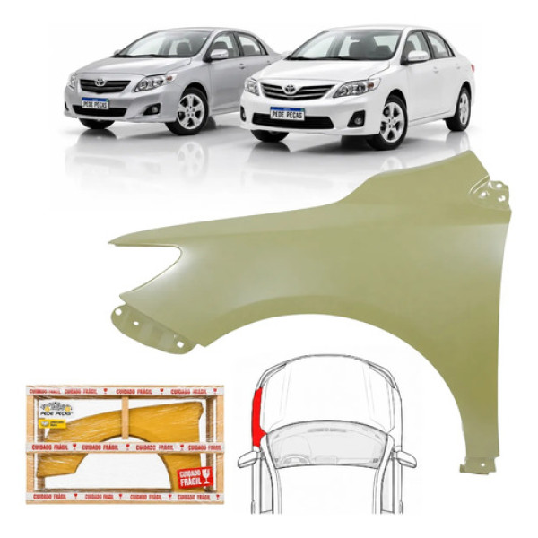 Paralama Toyota Corolla 2009 2010 2011 2012 2013 2014 Novo