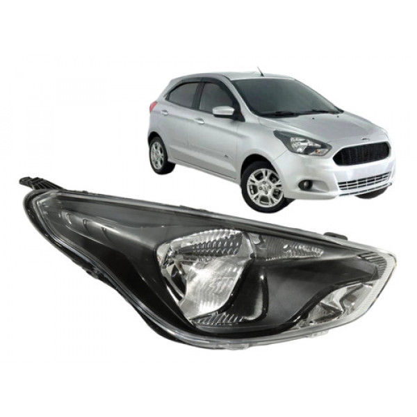 Farol Ford Ka 2015 2016 2017 2018 Mascara Negra Novo Ld