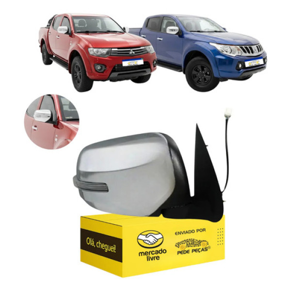 Retrovisor Mitsubishi L200 Triton 2017 A 2021 C/pisca Ld