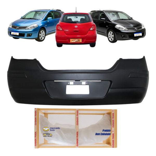 Parachoque Traseiro Tiida Hatch 2008 09 2010 2011 2012 2013