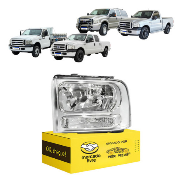 Farol F250 F350 F4000 1998 1999 2000 2001 2002 2011 L.e Esquerdo