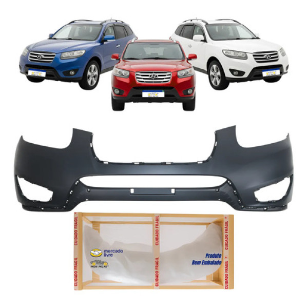 Parachoque Dianteiro Santa Fe Gls 2011 2012 2013 Novo Preto