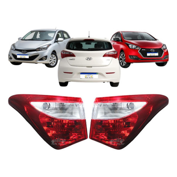 Par Lanterna Traseira Canto Hyundai Hb20 Hatch 2012 A 2018