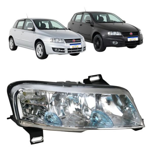 Farol Fiat Stilo 2008 2009 2010 2011 Dualogic Attractive L.d Direito/passageiro Farol Fiat Stilo 2008 2009 2010 2011 Dualogic Attractive L.d Direito/passageiro