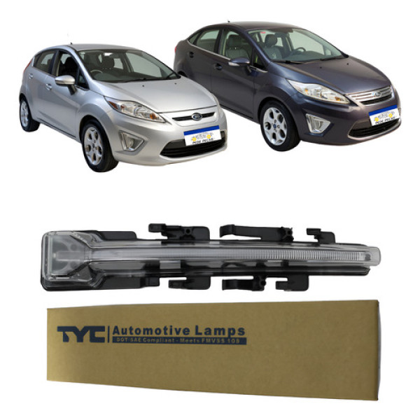 Farol De Milha Ford Fiesta Mexicano 2011 A 2013 Com Led Novo Branco Direito/passageiro