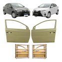 Par Porta Dianteira Toyota Yaris Sedan 2019 A 2025 Novo Dianteira Ambos Os Lados Cinza