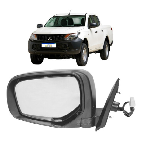 Retrovisor Mitsubishi L200 Triton 2017 A 2022 Le Elétrico