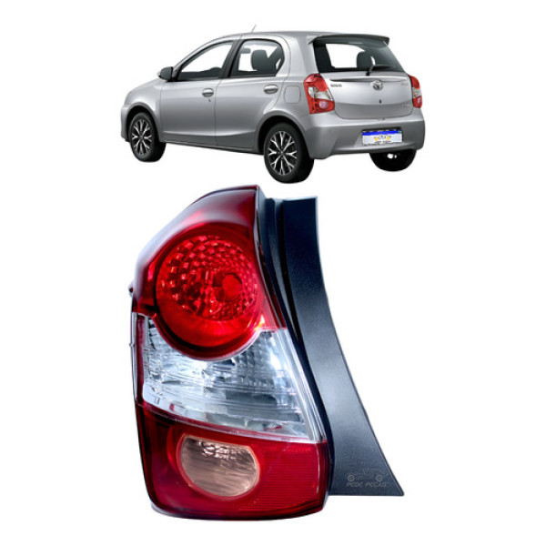 Lanterna Toyota Etios 2013 2014 2015 2016 2017 2018 A 21 Le Esquerdo/motorista Vermelho