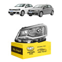 Farol Direito Vw Gol Voyage G7 2017 2018 Friso Cromado Esquerdo/motorista