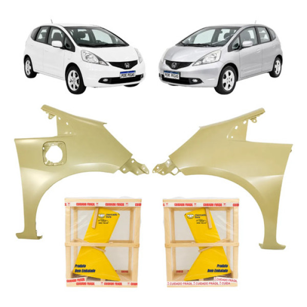 Par Paralama Honda Fit Dx Ex Exl Lx Lxl 2009 A 2012 Novo