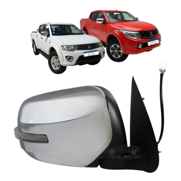 Retrovisor Ld Mitsubishi Triton 2017 A 2021 Elétrico C/pisca