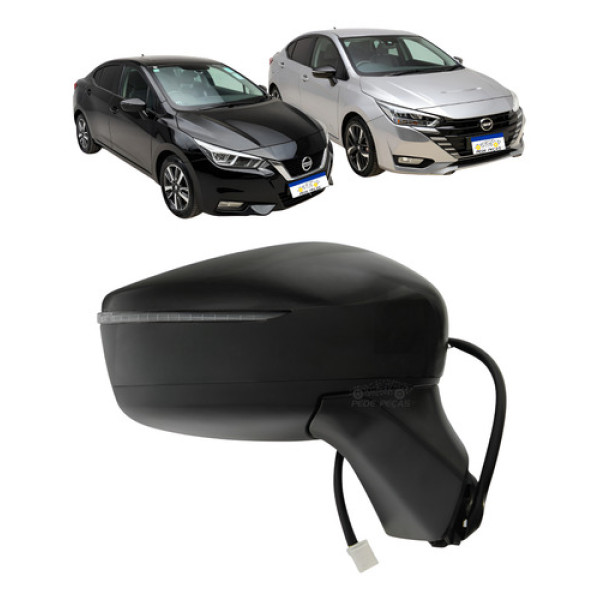 Retrovisor Nissan Versa 2021 2022 A 2025 Elétrico C/pisca 