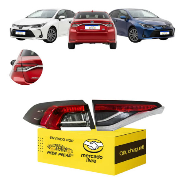 Lanterna Canto Tampa Corolla Xei 2020 21 22 A 2026 S/led L.e Esquerdo/motorista Fume