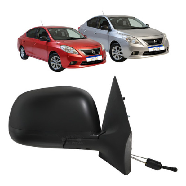 Retrovisor Ld Manual Nissan Versa 2012 2013 2014 C/controle  Direito