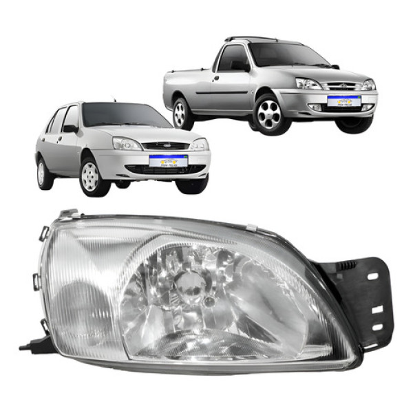 Farol Fiesta Courier 2000 2001 2002 2003 2004 2005 A 13 L.d - Direito