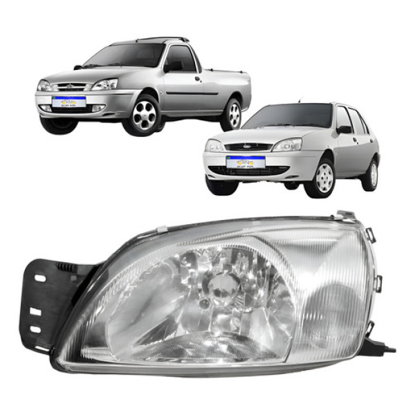 Farol Fiesta Courier 2000 2001 2002 2003 2004 2005 A 13 L.e - Esquerdo