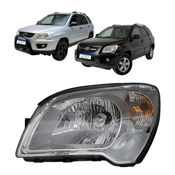 Farol Dianteiro Esquerdo Kia Sportage 2009 2010 Novo Ex Lx